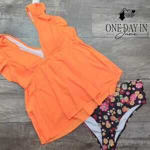 Beachsissi V Front High Waist Bikini Swimsuit Size M